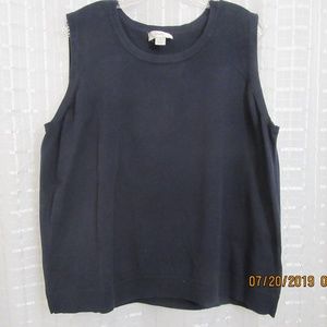 CJ Banks Sweater Tank Navy 2X